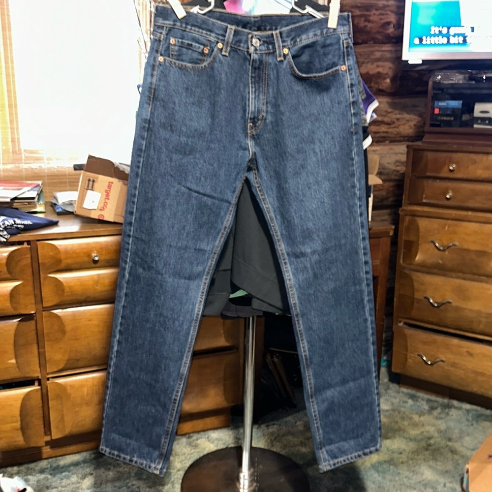 NWOT - MENS LEVIS 505 REGULAR DENIM JEANS STRAIGHT LEG SIZE 33 W 34 L